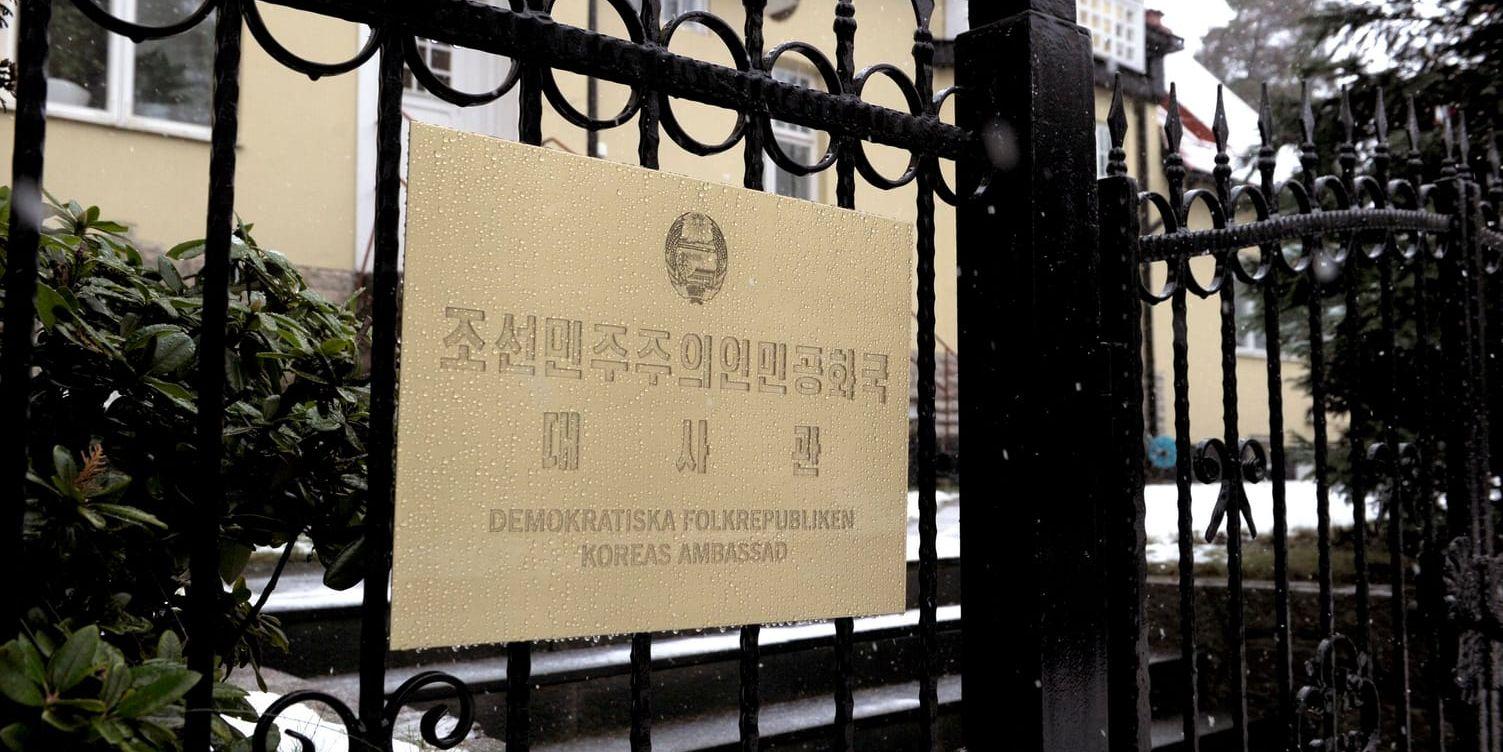 Nordkoreas ambassad på Lidingö norr om Stockholm. Arkivbild.