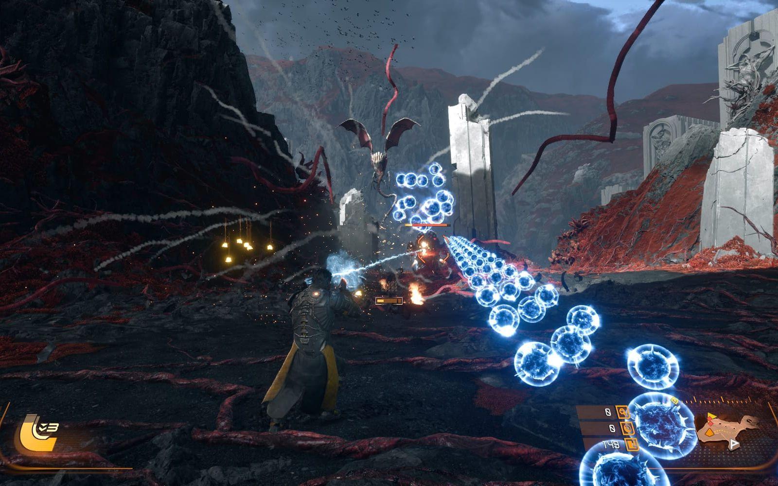 ”Saros” utvecklat av den finländska spelstudion Housemarque släpptes på Playstation 5 den 30 april. Pressbild.