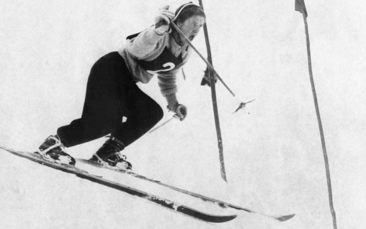 1939 i Zakopane vann <strong>May Nilsson brons i slalom</strong> och tog Sveriges första alpina VM-medalj. Foto: TT