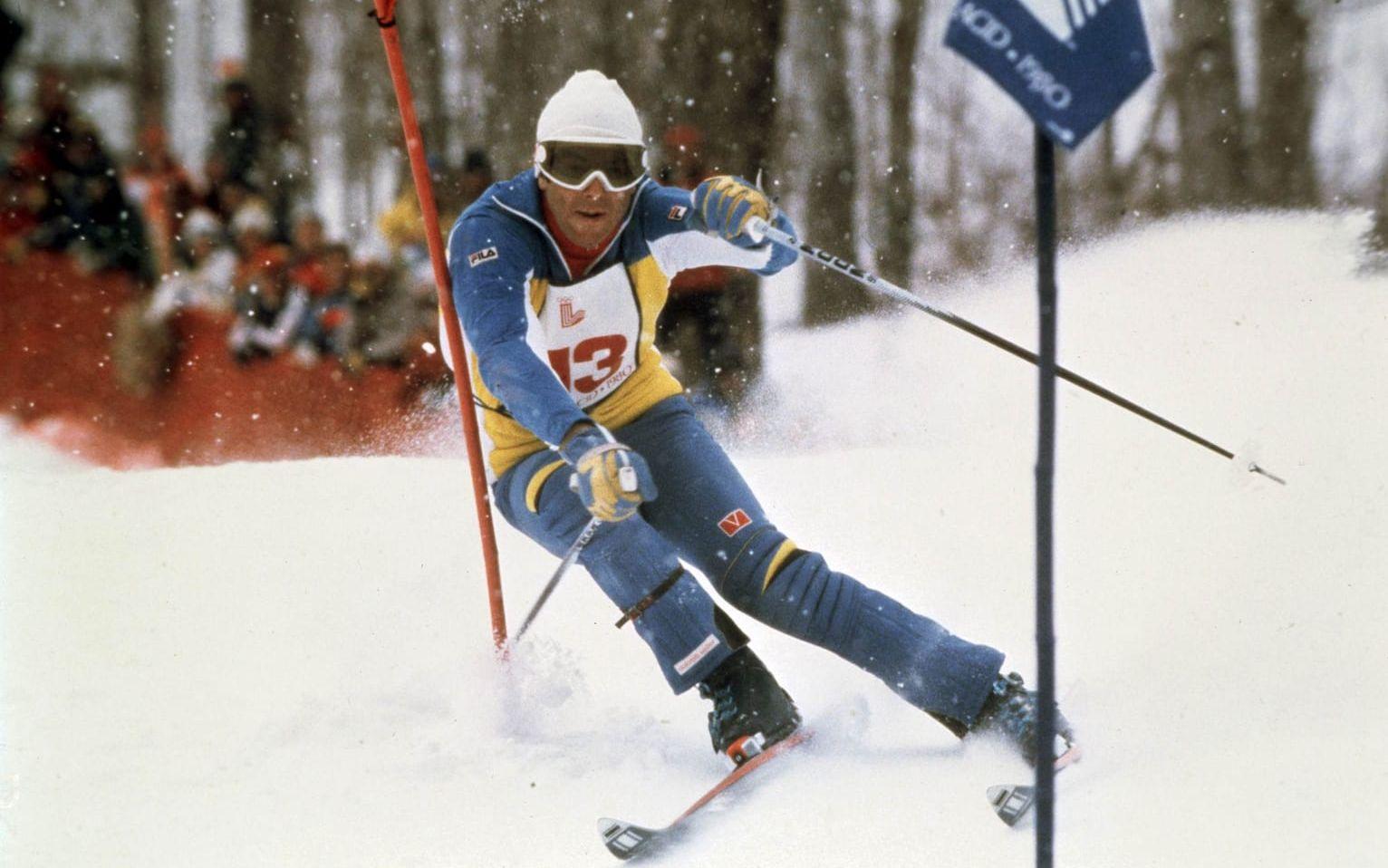 Han gjorde om bedriften i <strong>OS i Lake Placid 1980</strong> (räknades som VM). Och vann alltså två nya guld till Sverige.  Foto: TT