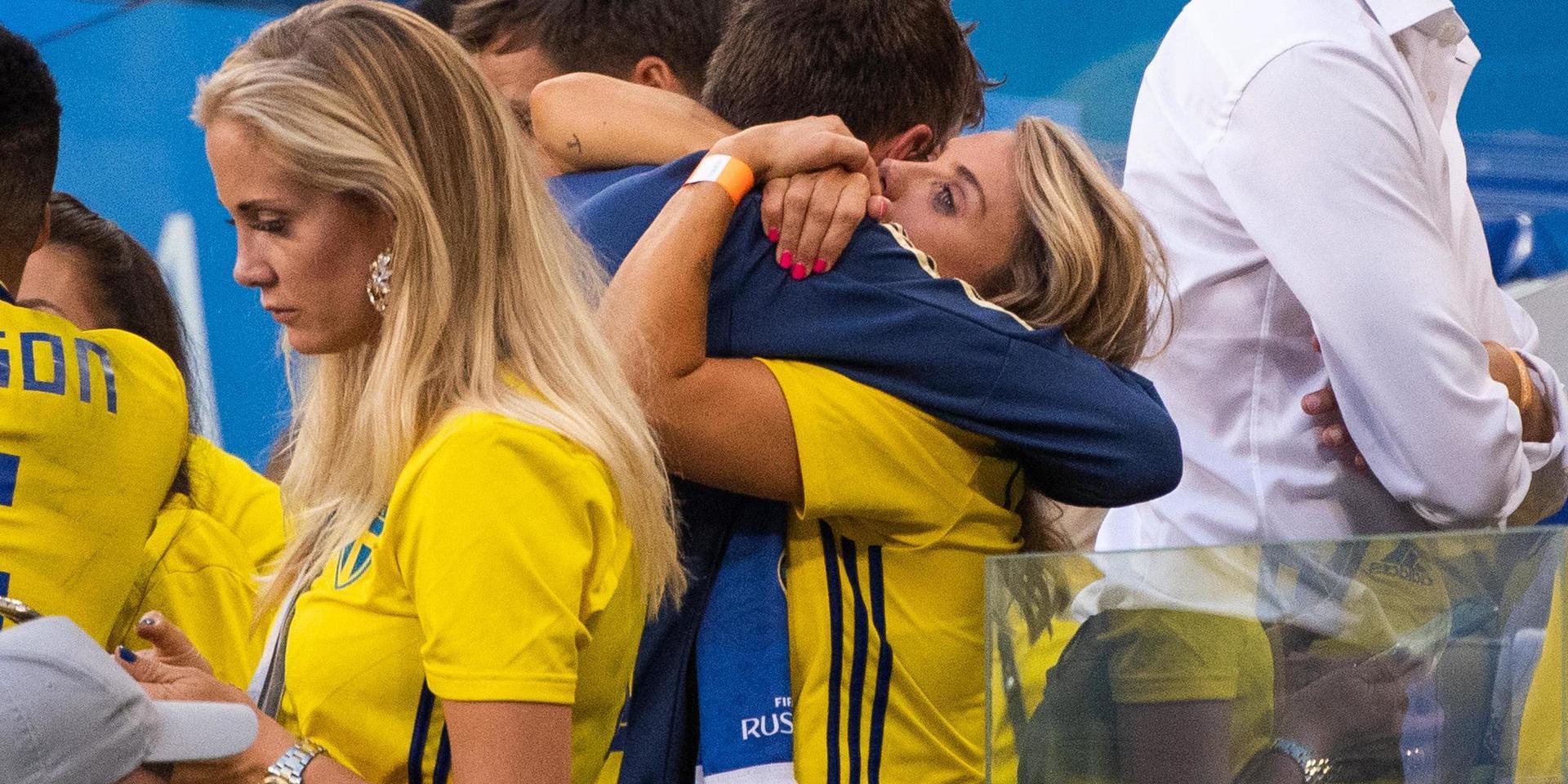 Victor Nilsson Lindelöf och Maja Nilsson Lindelöf under VM i Ryssland.