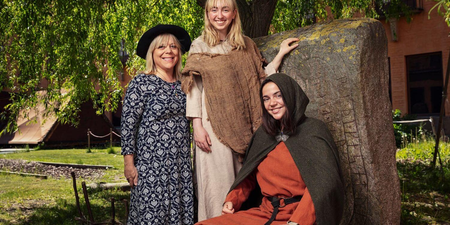 Ella Lemhagen regisserar, Greta Hedin spelar Unna och Louise Radon Turid i "Turid - en vikingasaga". Pressbild.