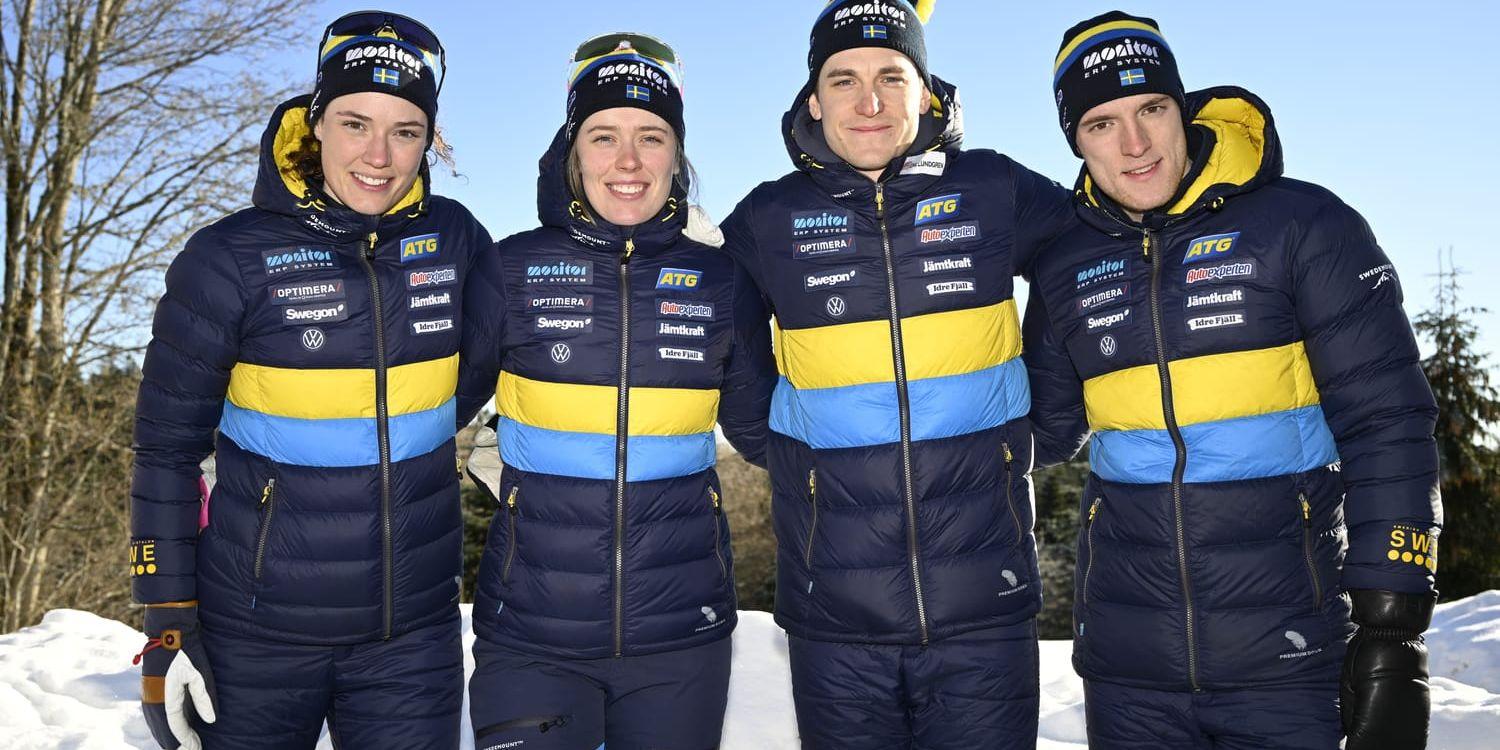 Hanna Öberg, Elvira Öberg, Martin Ponsiluoma och Sebastian Samuelsson kör för Sverige när skidskytte-VM drar igång med mixedstafett.
