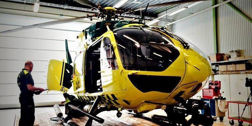 Den nya ambulanshelikoptern.