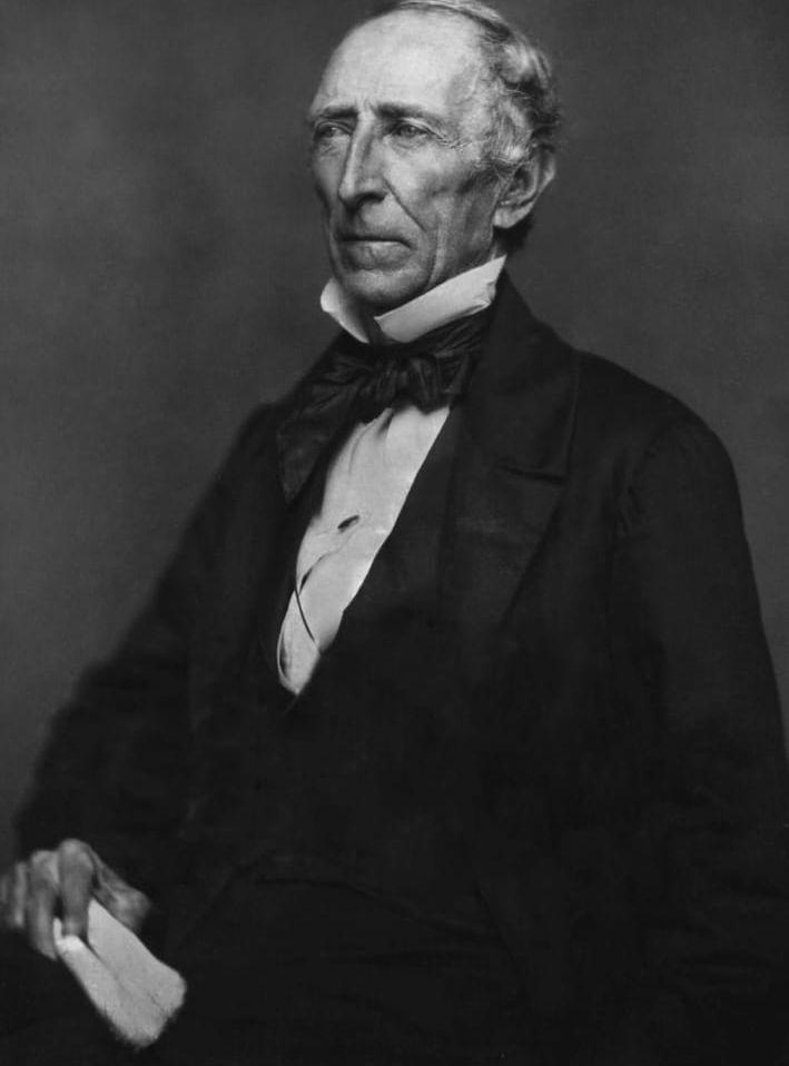 <strong>John Tyler (Whig), 1841–1845.</strong> Svors in efter Harrison död och formade därmed processen för kommande överlämningar.