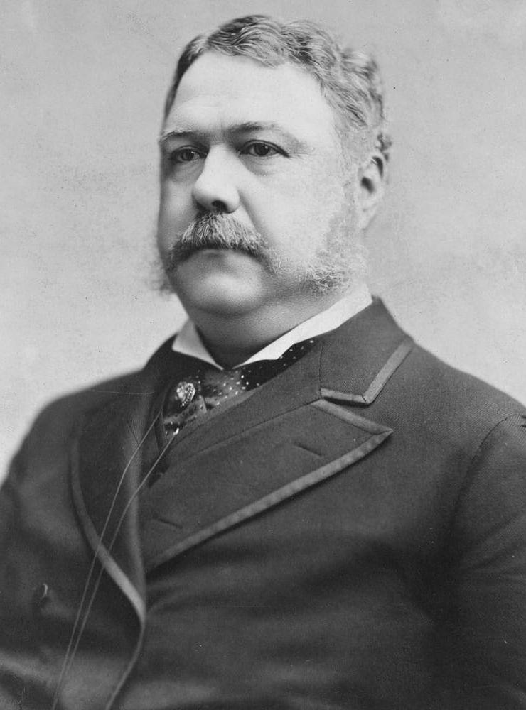 <strong>Chester A. Arthur (R), 1881–1885.</strong> Utbildad advokat som avancerade till general under inbördeskriget. Tog över presidentposten sedan Garfield mördades men blev inte nominerad av sitt parti igen.