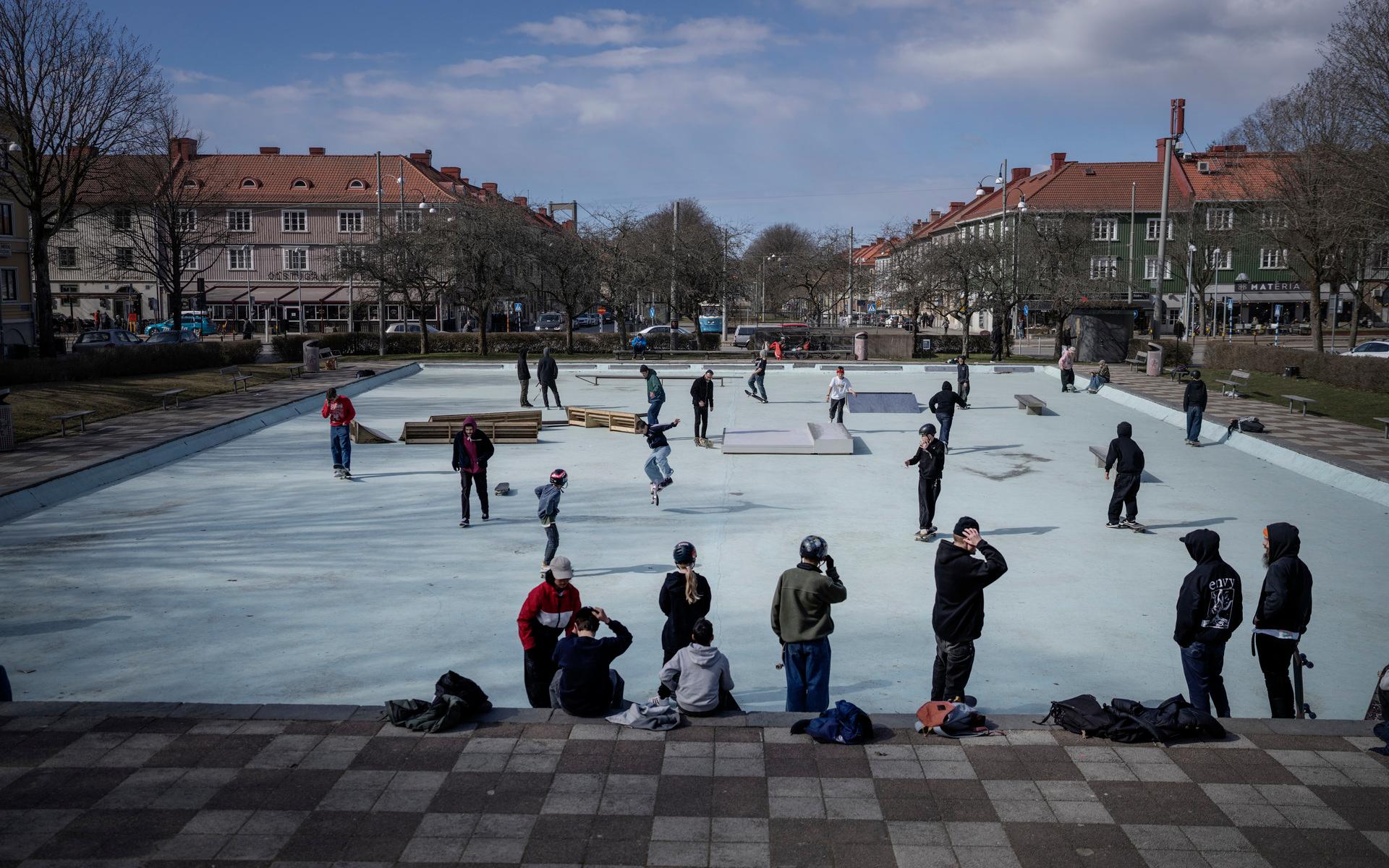 Plaskis är en av Göteborgs mest populära platser för skateboardåkare.