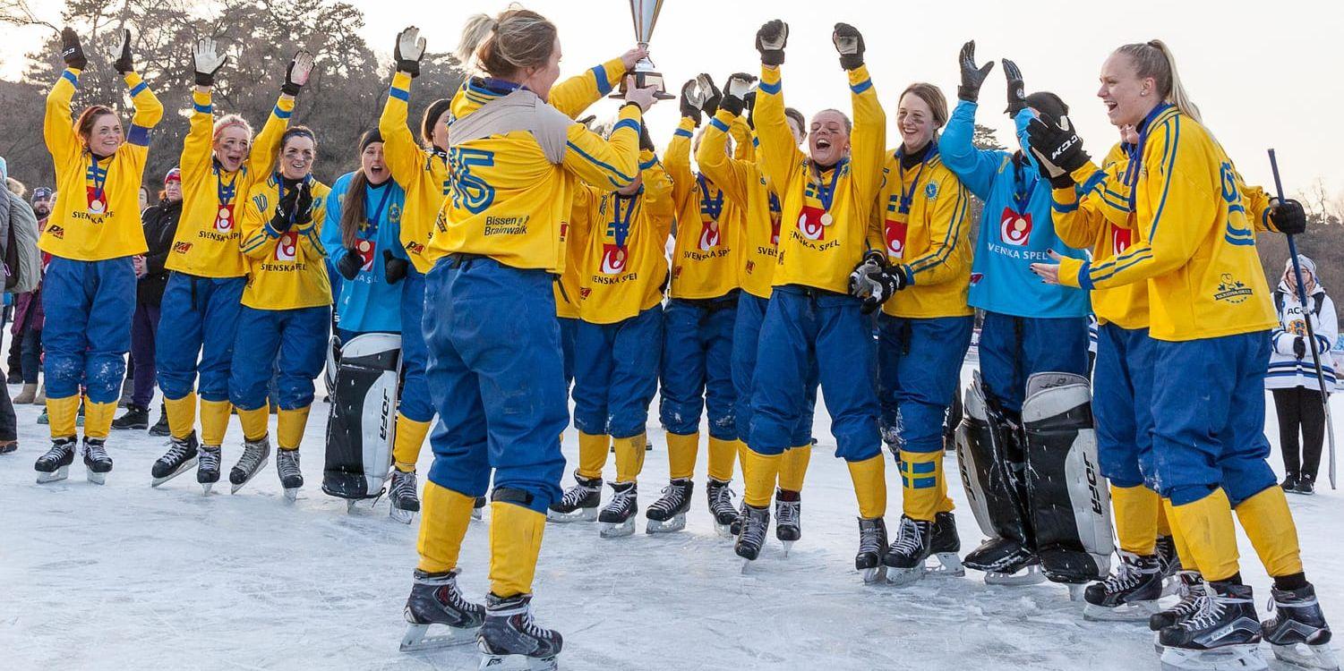 Sveriges damlandslag i bandy vann VM-guld i Chengde, Kina, tidigare i januari. Arkivbild.