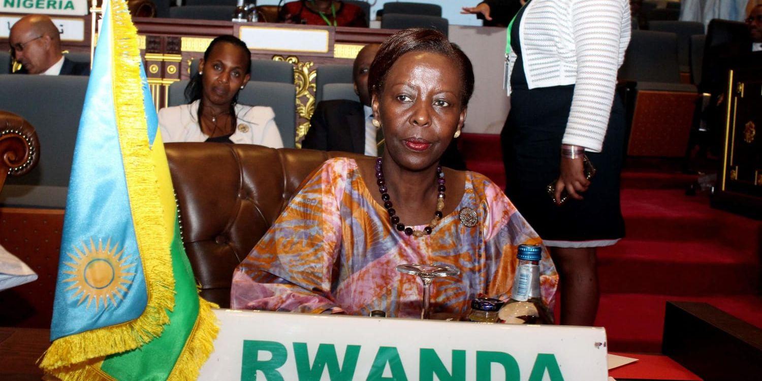 Utrikesminister Louise Mushikiwabo, en av många kvinnor i den rwandiska toppolitiken.