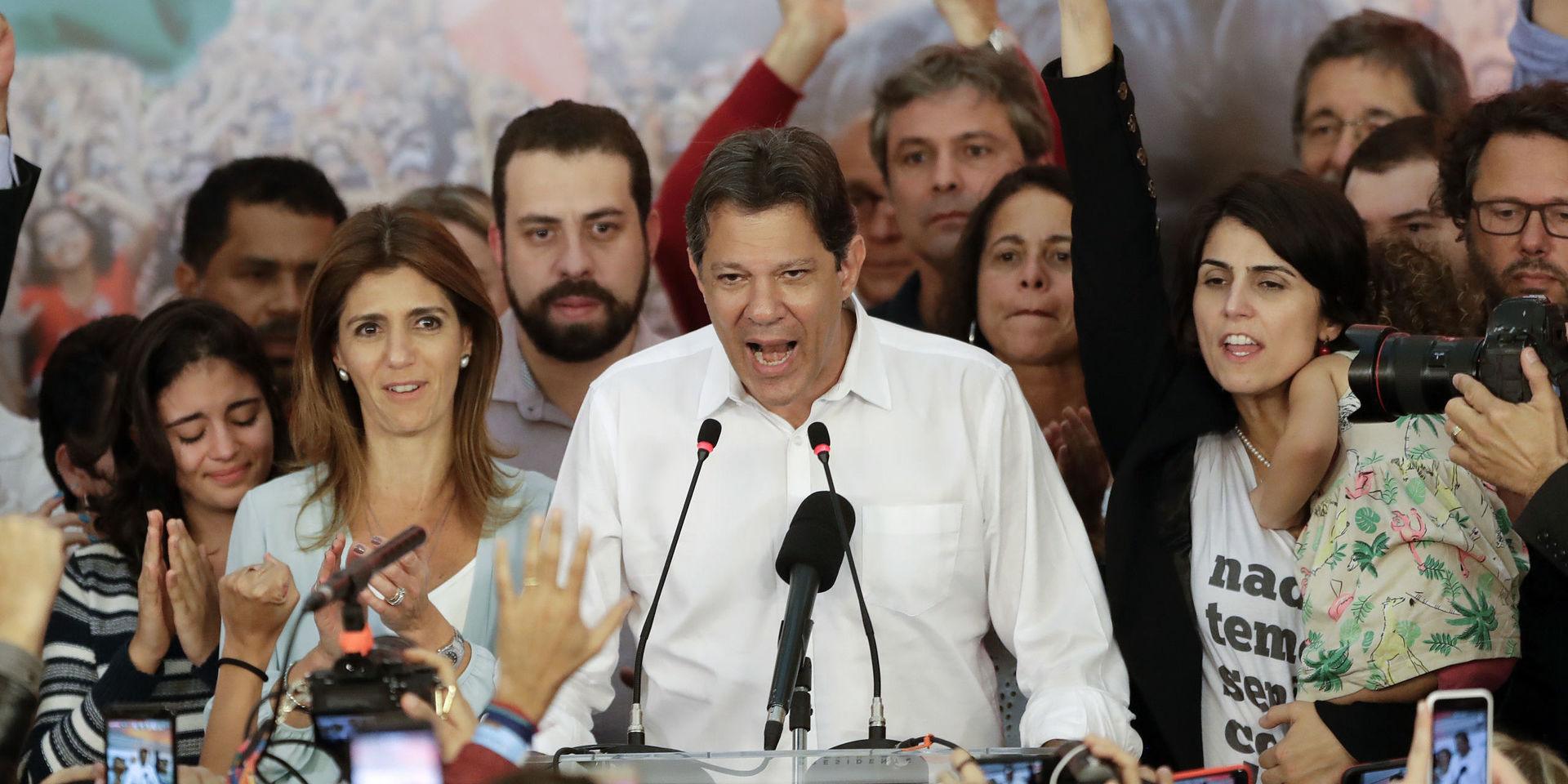 Fernando Haddad under presidentvalskampanjen 2018.
