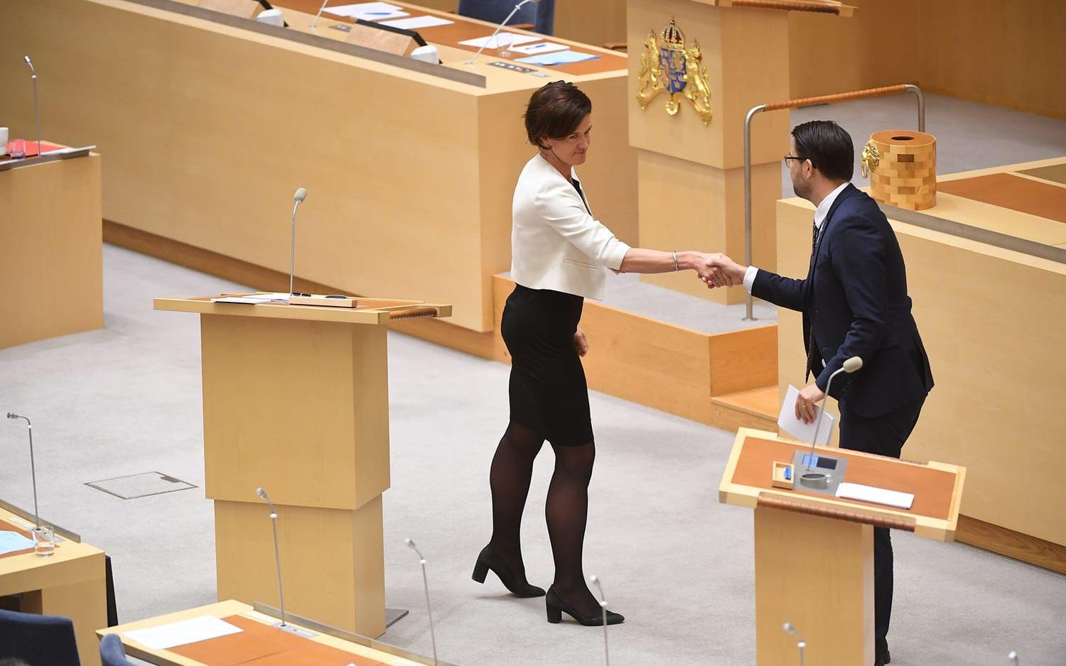 Eventuella politiska närmanden till SD från moderatledaren Anna Kinberg Batra har lett till en förvirrad bild av Alliansen. FOTO: TT