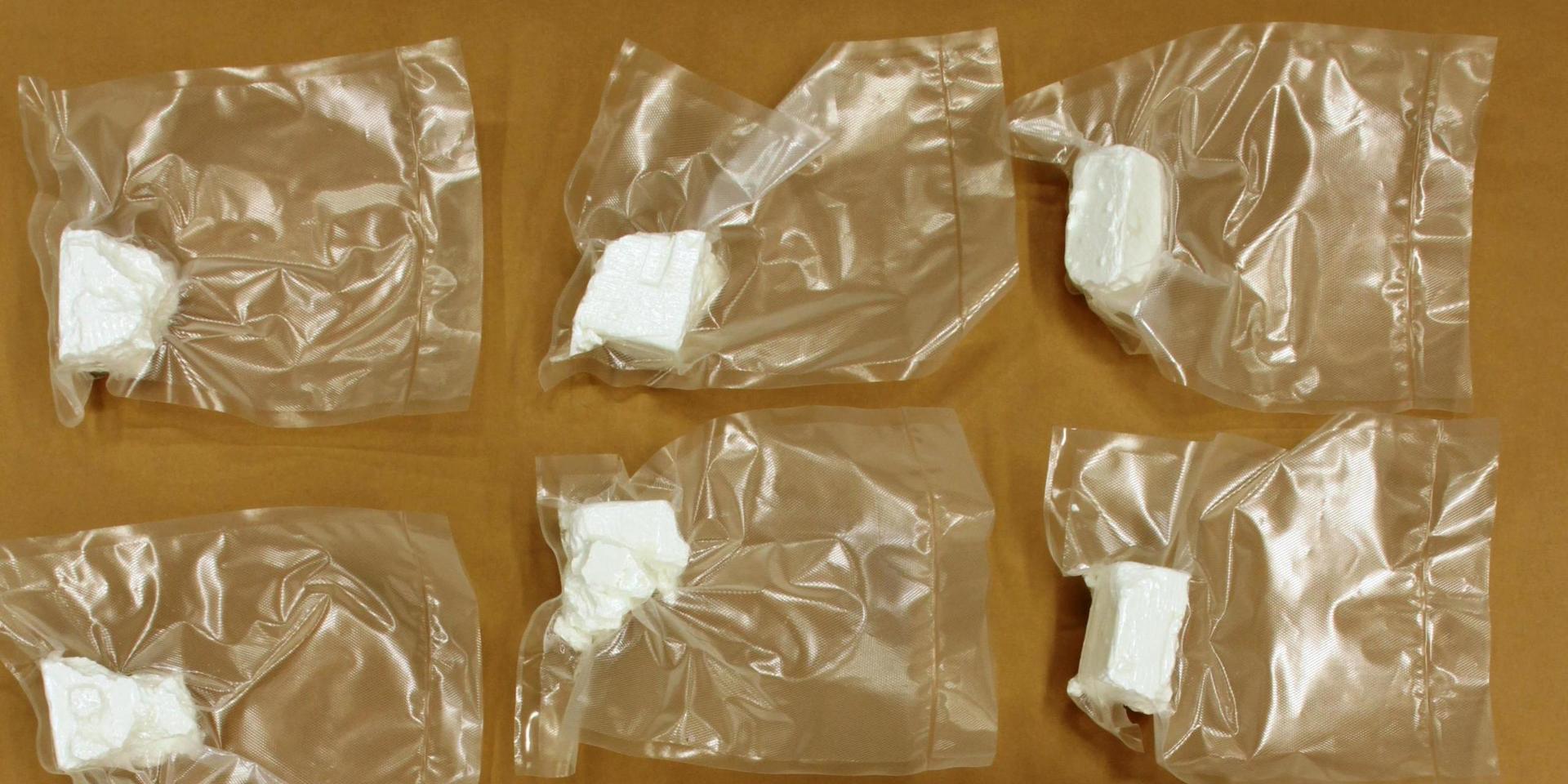 Bild från polisens rekordbeslag av kristalliserat metamfetamin som gjordes i december.