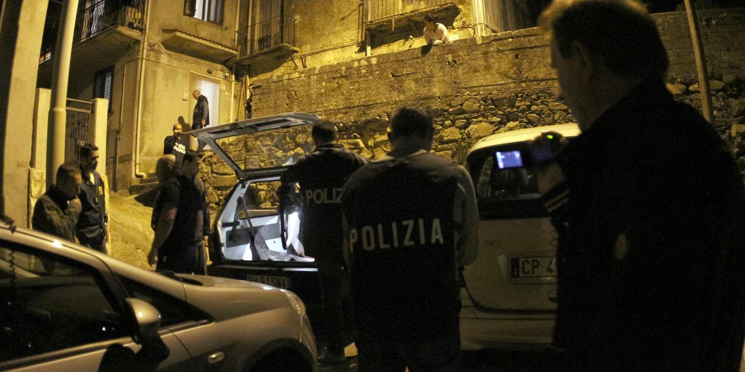 Ett polistillslag mot 'Ndrangheta-maffian i Kalabrien i södra Italien. Arkivbild.