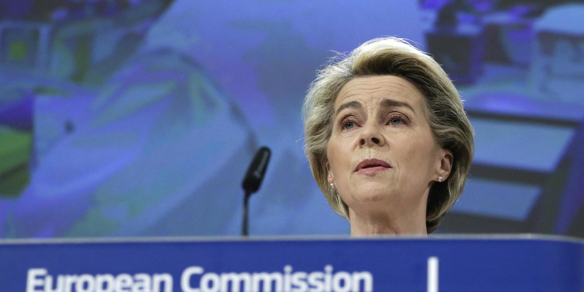 EU-kommissionens ordförande Ursula von der Leyen har kritiserats för sin hantering av coronapandemin, men anser fortsatt att kommissionen agerat på rätt sätt. Arkivbild.