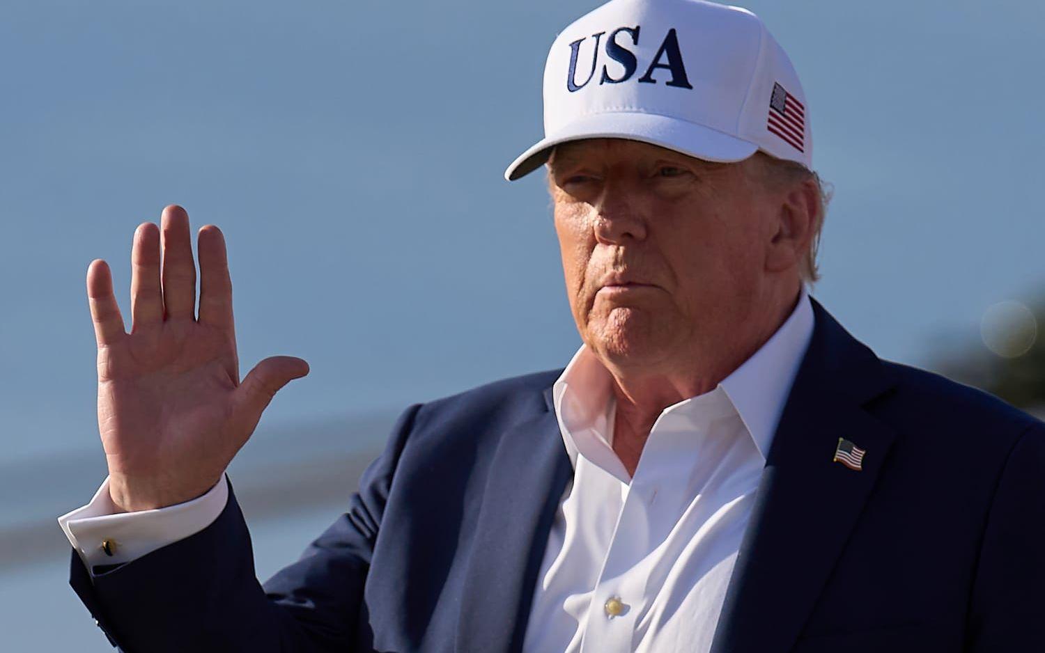 President Donald Trump står för en intensiv tullpolitik. Arkivbild.