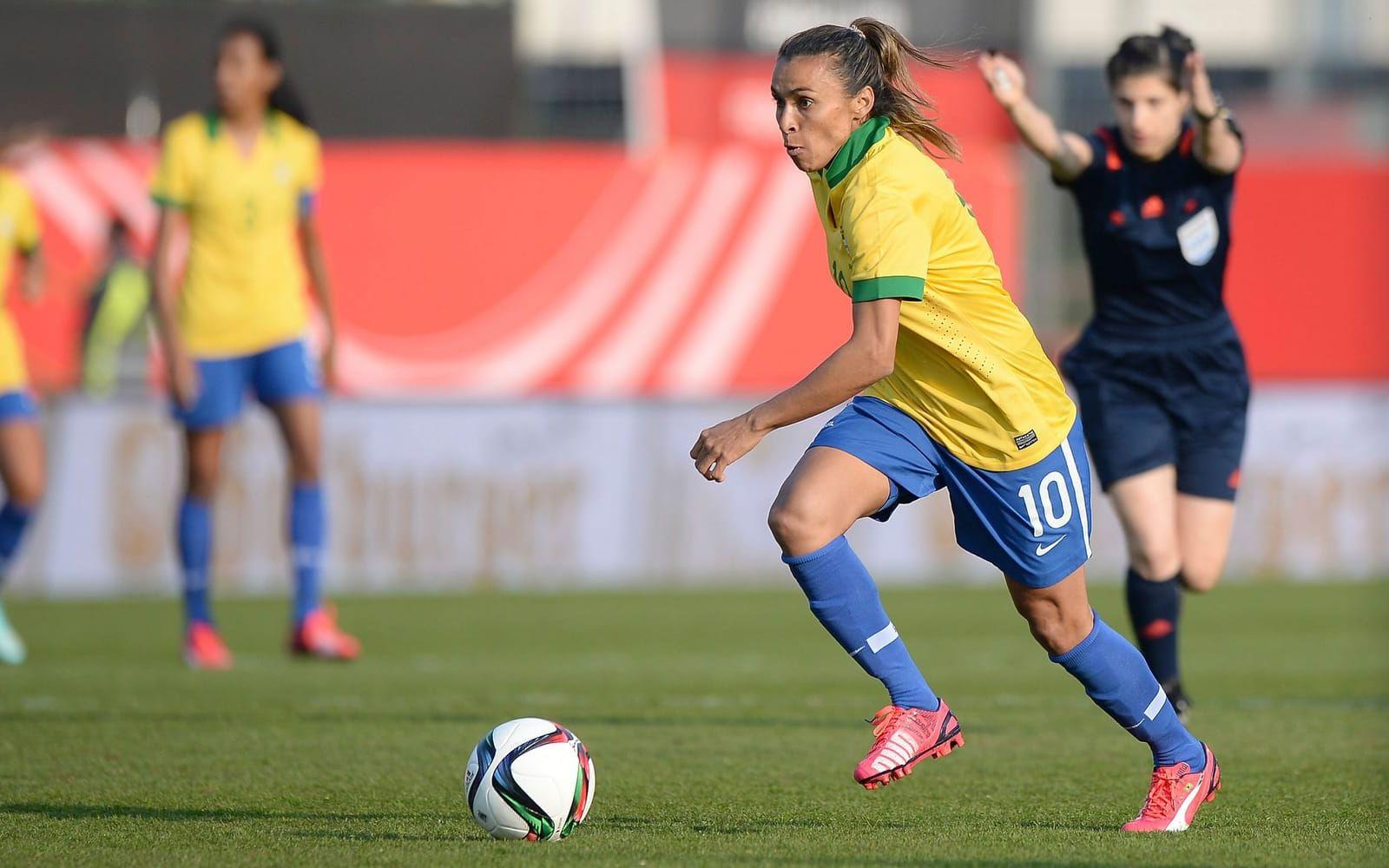 Marta Vieira da Silva, Brasilien. Den 30-åriga fotbollsartisten har dubbla OS-silver och ett VM-silver. Utsåg till världens bästa fotbollsspelare fem år i rad 2006-2010. Foto: Bildbyrån