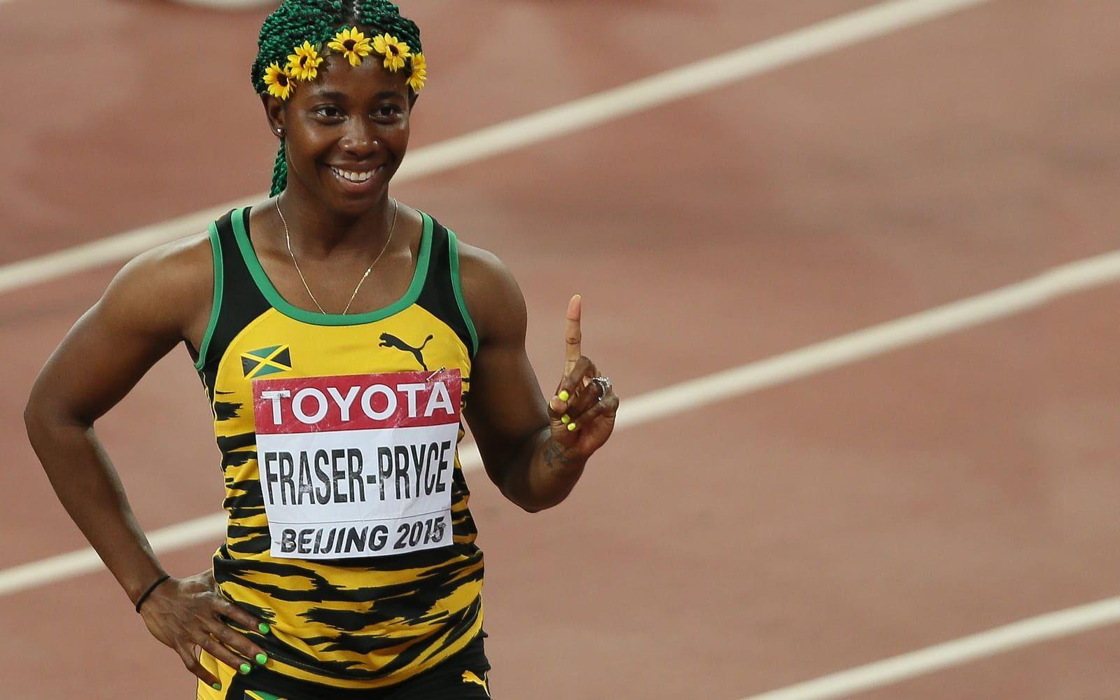 Shelly-Ann Fraser-Pryce, Jamaica. Har vunnit de två senaste OS-finalerna på 100 meter. Och vann VM-guld på samma distans förra året. 29-åringen väntas ta flera nya medaljer i Rio. Foto: Bildbyrån