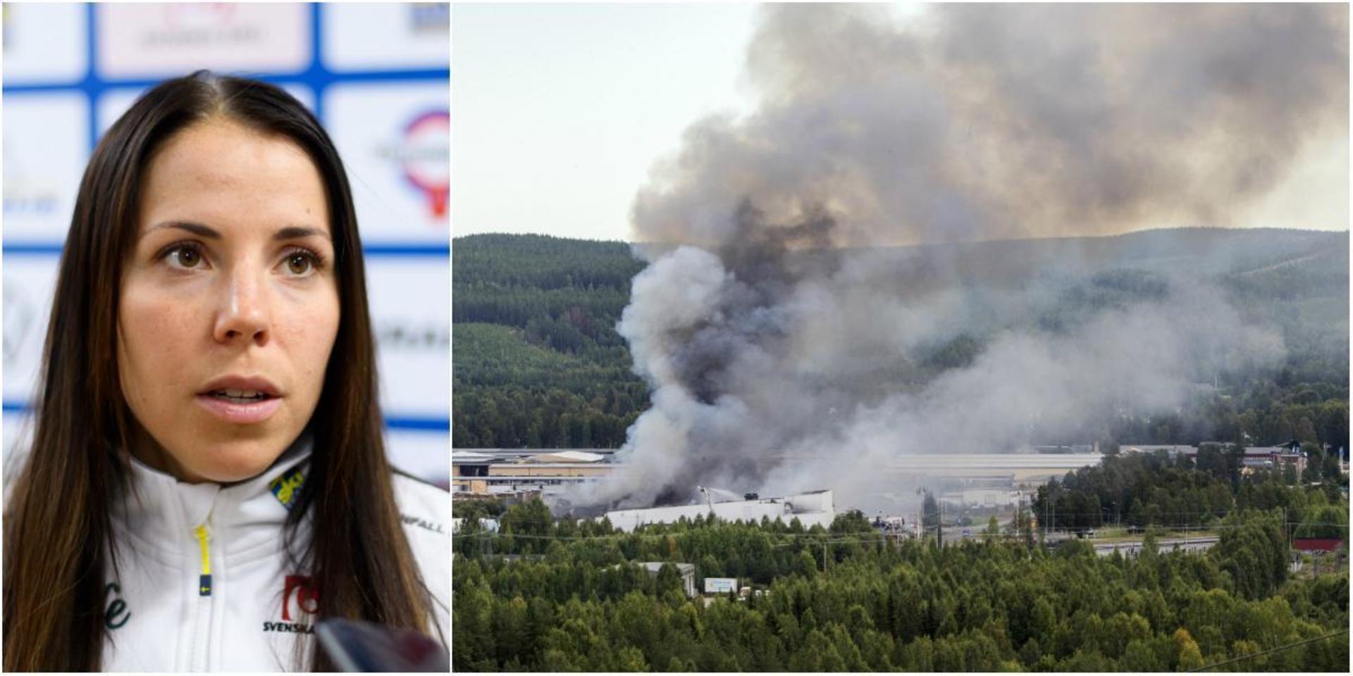 Charlotte Kalla är bedrövad efter storbranden Polarbröds fabrik i Älvsbyn.