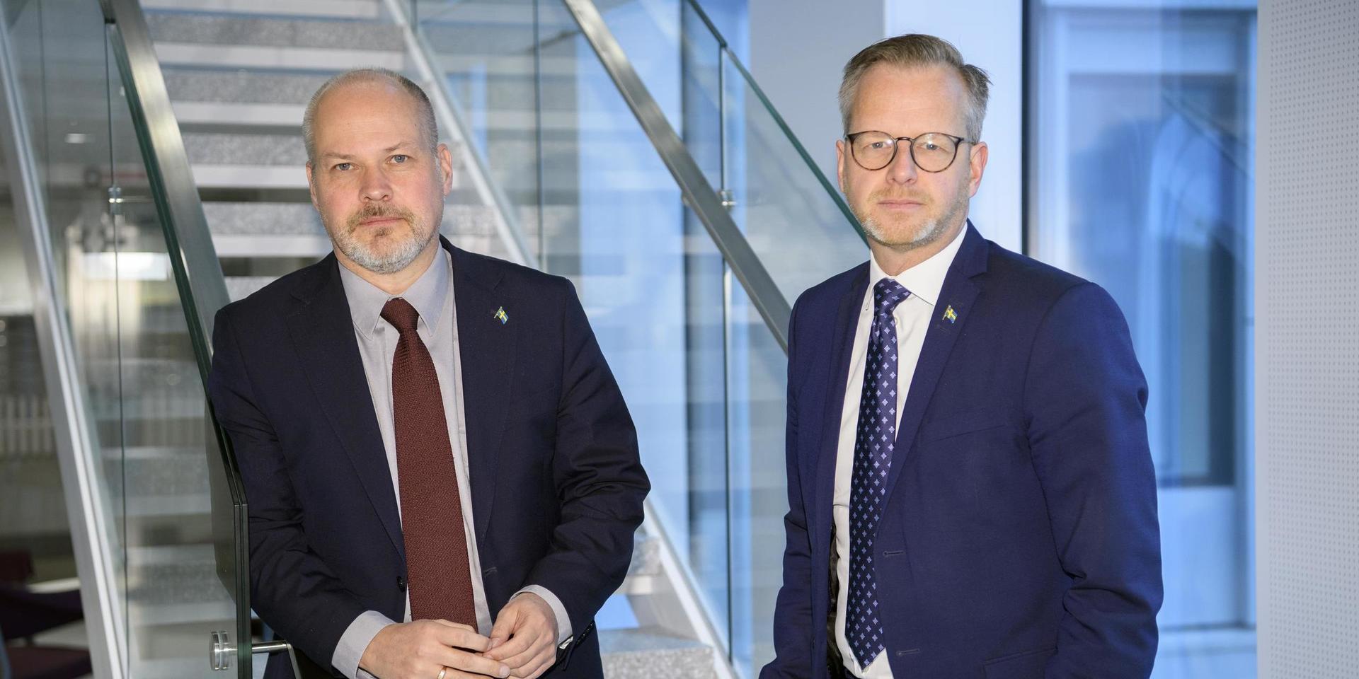 Justitieminister Morgan Johansson och inrikesminister Mikael Damberg har båda skaffat skägg på senare tid.