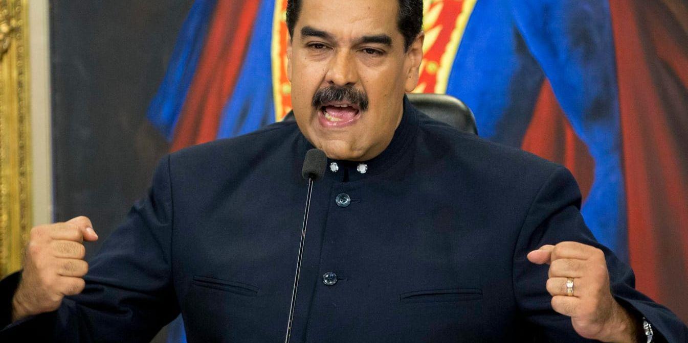 Venezuelas president Nicolás Maduro i huvudstaden Caracas. Arkivbild.