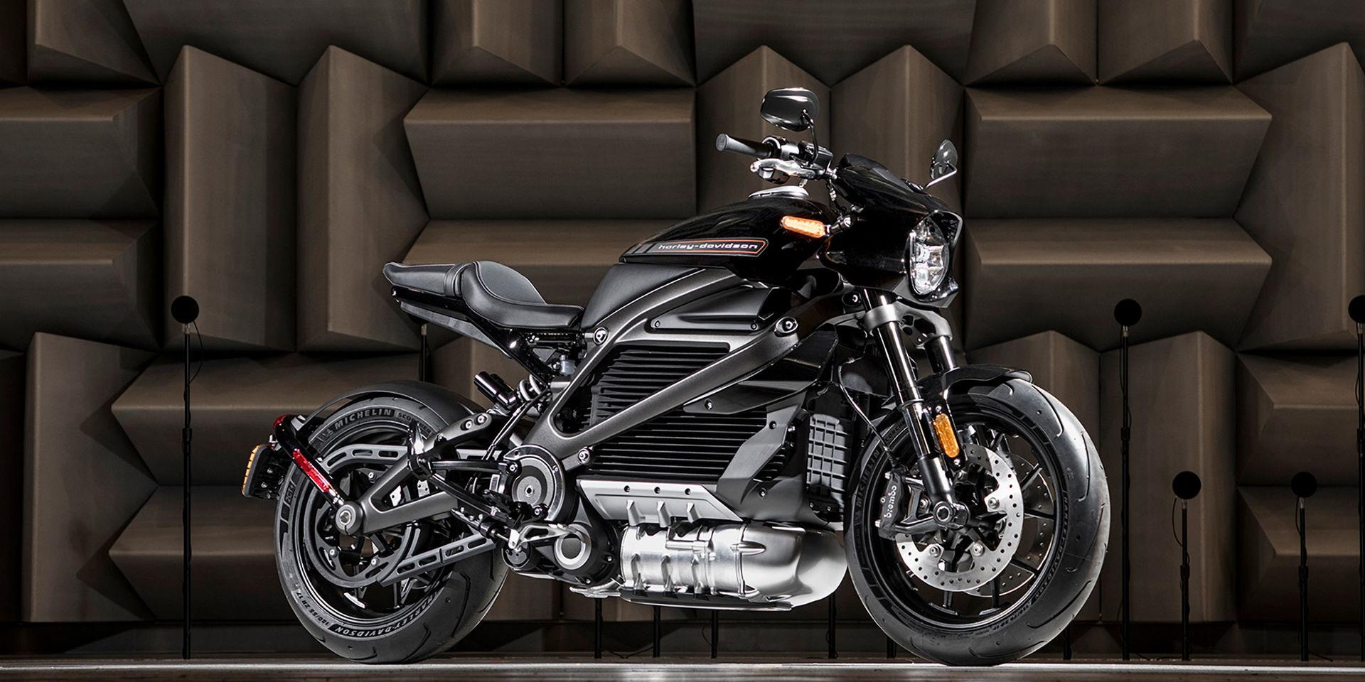 Harley Davidsons nya elektriska motorcykel. Arkivbild. 