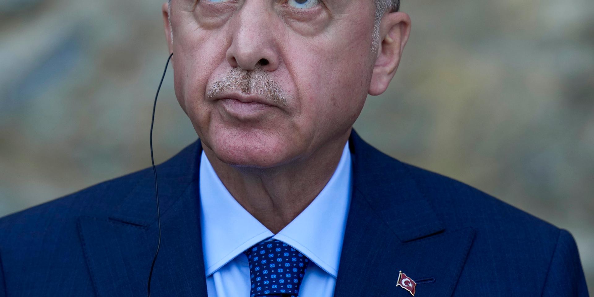 Turkiets president Recep Tayyip Erodogan beskrivs som mer pressad än någonsin. Arkivbild.