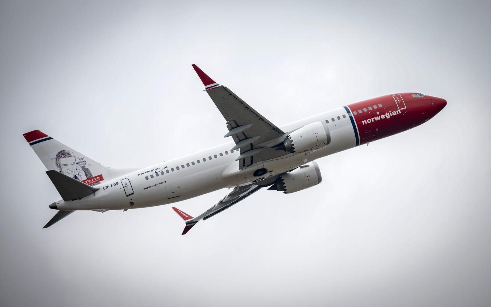 Ett flygplan från Norwegian, operatören vars två plan fick landa oplanerat på Arlanda flygplats. 