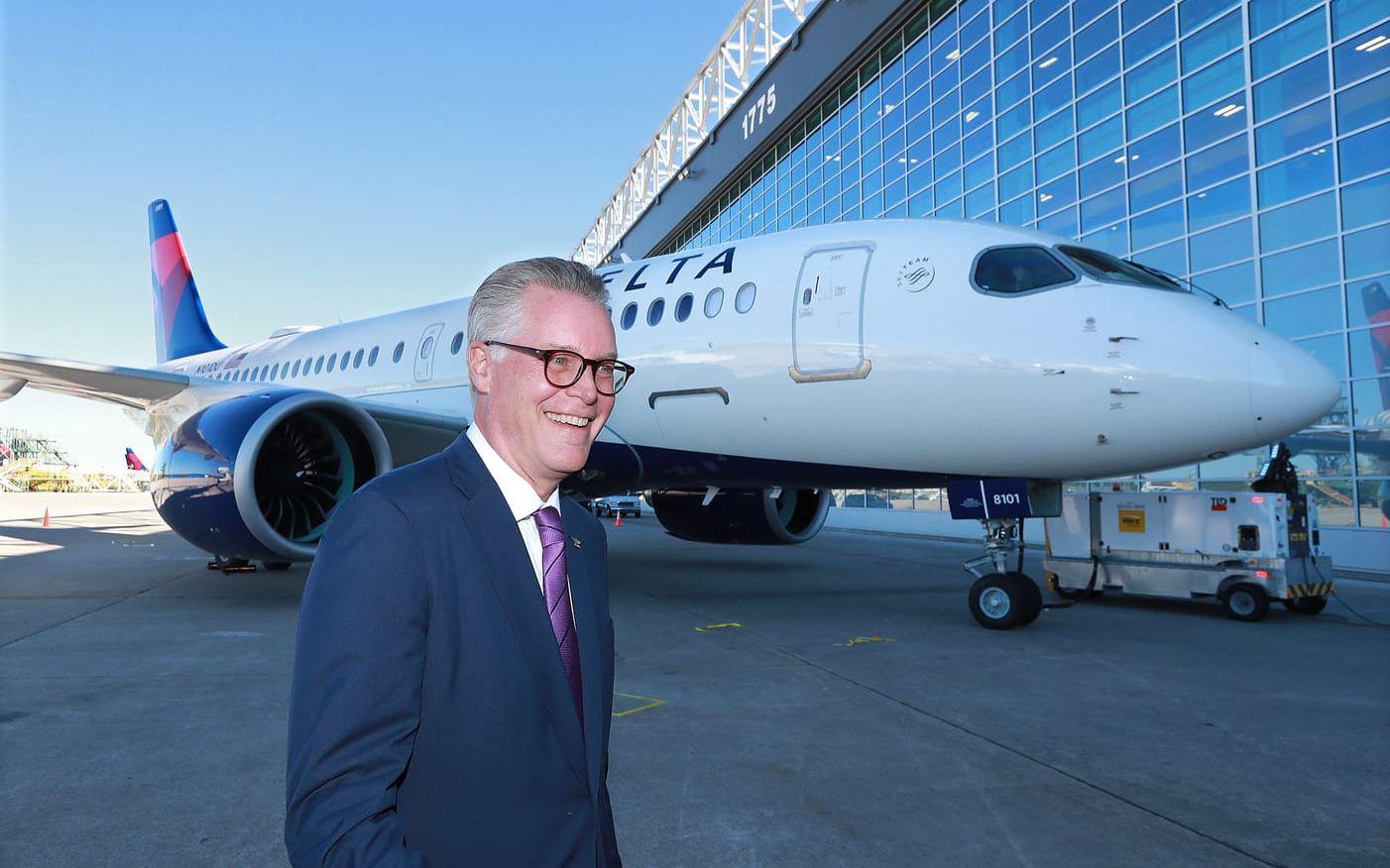 Delta Airlines vd Ed Bastian. Arkivbild.