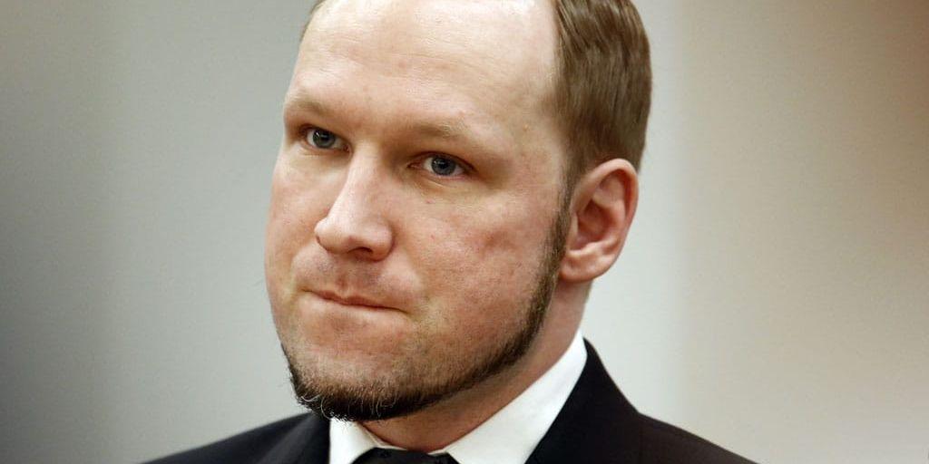 Anders Behring Breivik under rättegången 2012.