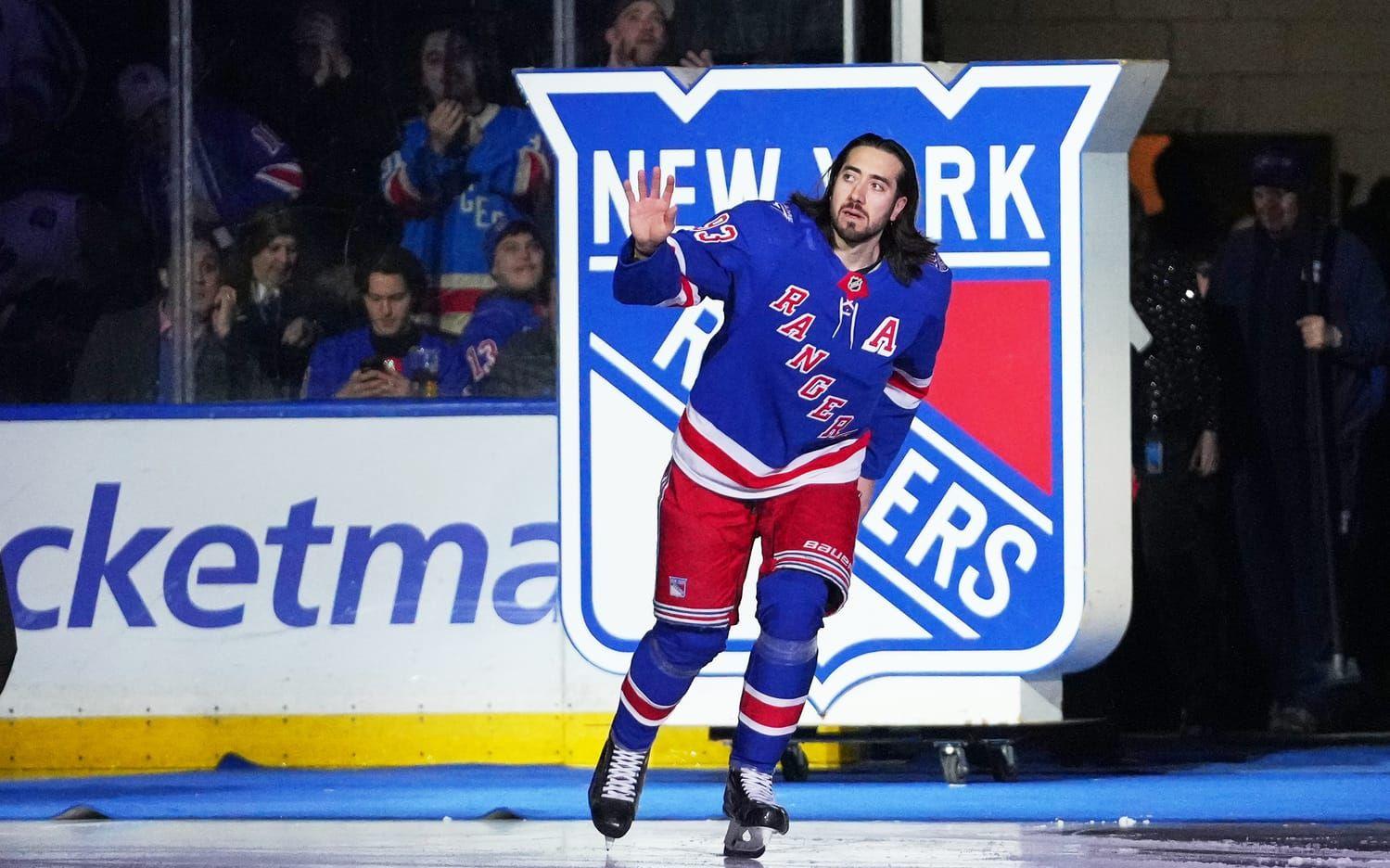 New York Rangers Mika Zibanejad kommer inte spela VM. Arkivbild.
