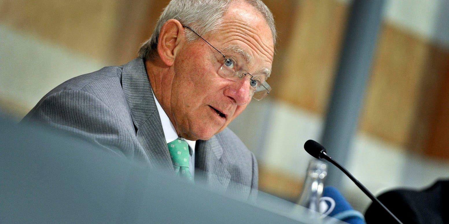 Tysklands avgående finansminister Wolfgang Schäuble. Arkivbild.
