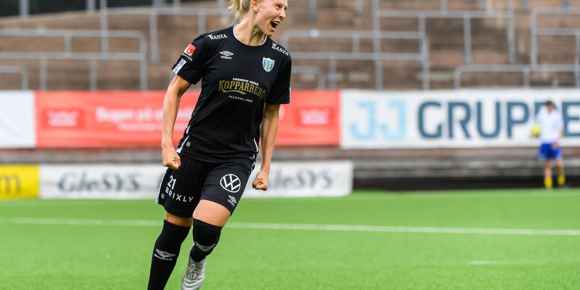 Rebecka Blomqvist gjorde två mål i matchen.