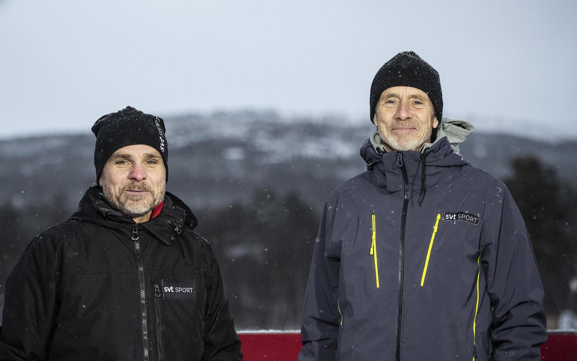 Anders Blomquist och Jacob Hård har kommenterat skidor tillsammans länge. 