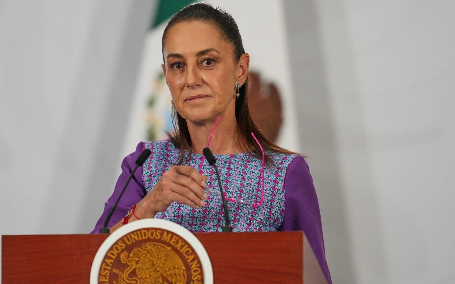 Två politiker som uppges stå Mexikos president Claudia Sheinbaum nära anklagas av USA för knarkbrott. De båda lämnar tillfälligt sina uppdrag under en mexikansk utredning. Arkivbild.