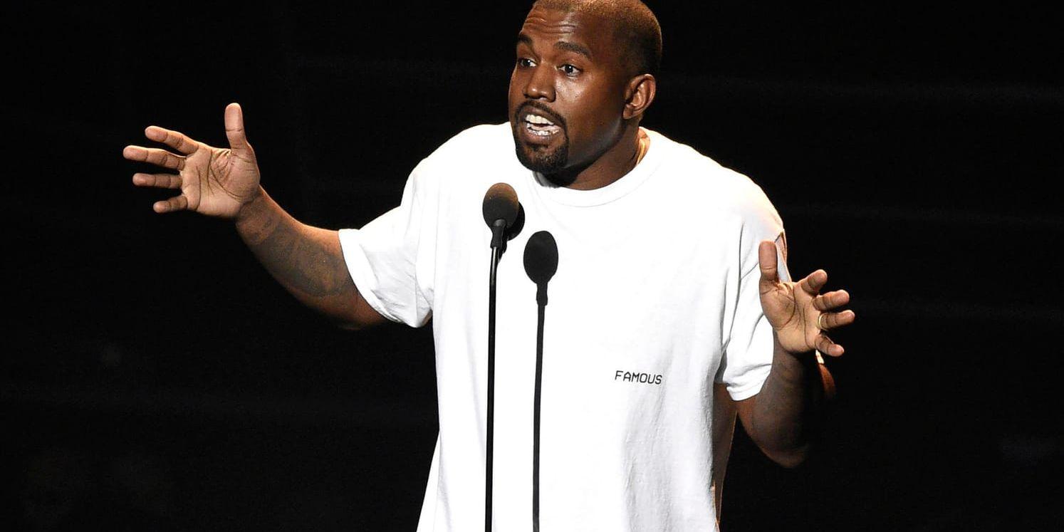 Gästartisten Kanye West befäste sitt stöd för Donald Trump i höstens första "Saturday night live". Arkivbild.