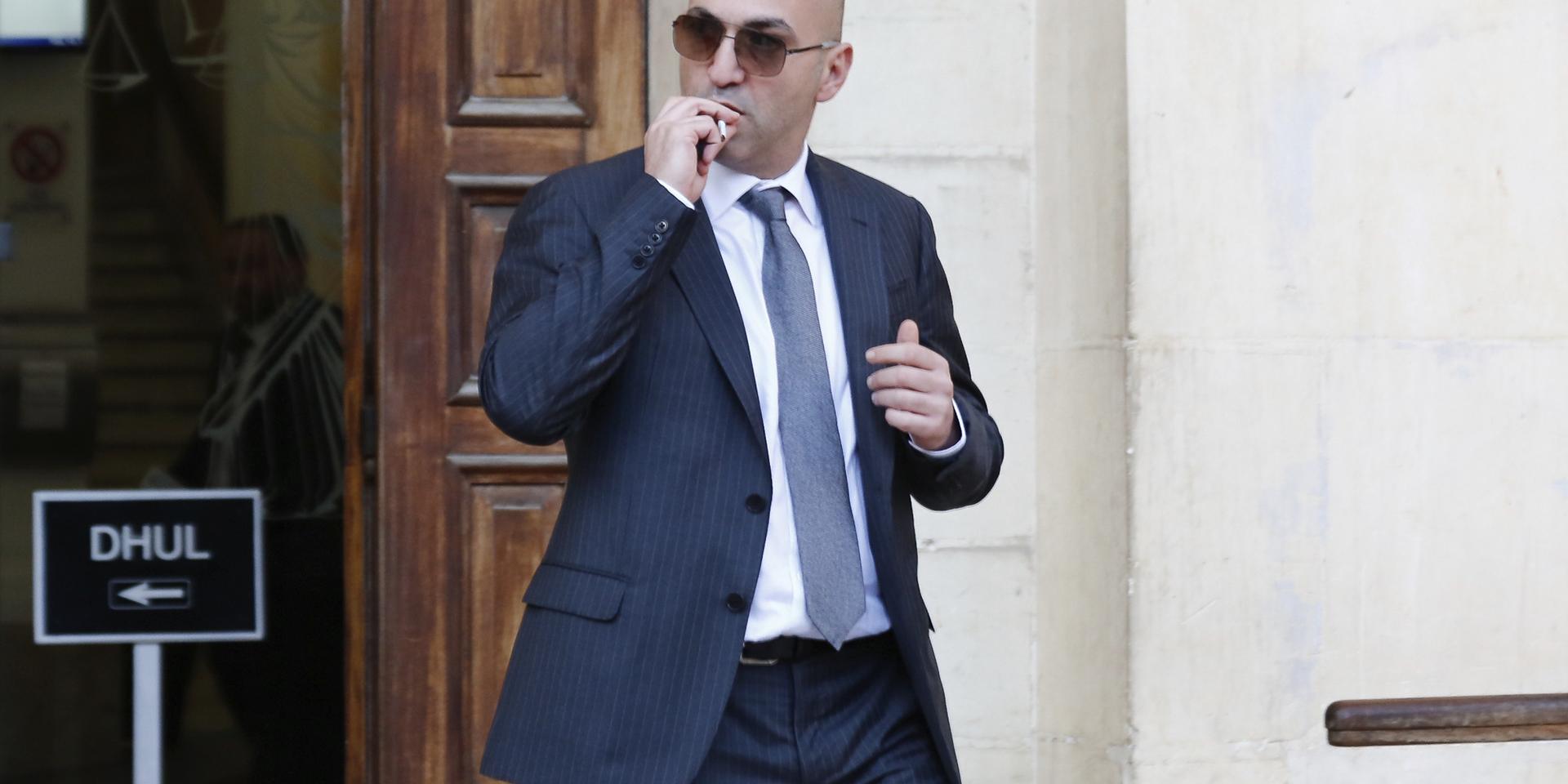 Den maltesiske affärsmannen Yorgen Fenech anklagas formellt för att ha varit med och planerat mordet på journalisten Daphne Caruana Galizia. Bilden togs utanför en domstol i Valletta på fredagen.