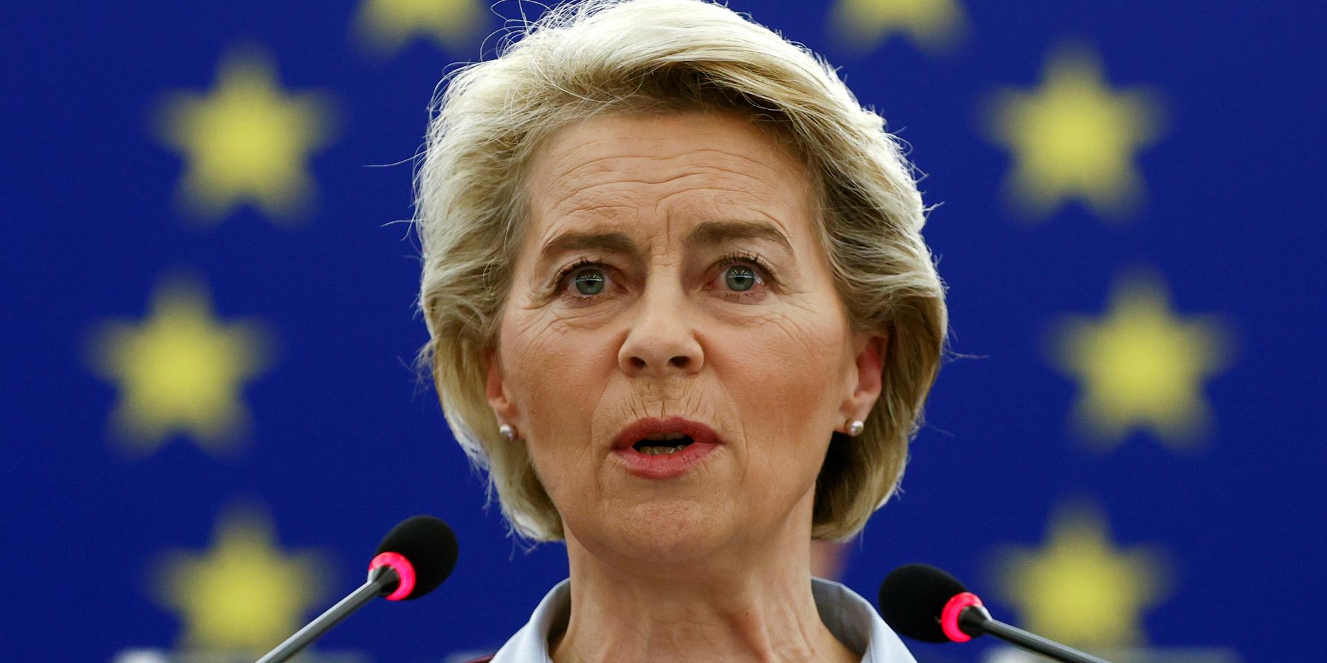 EU-kommissionens ordförande Ursula van der Leyen presenterade under onsdagen förslag på nya sanktioner i parlamentet.