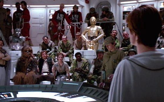 ... från Jedins återkomst (1983) där hon leder anfallet mot den nya dödsstjärnan.