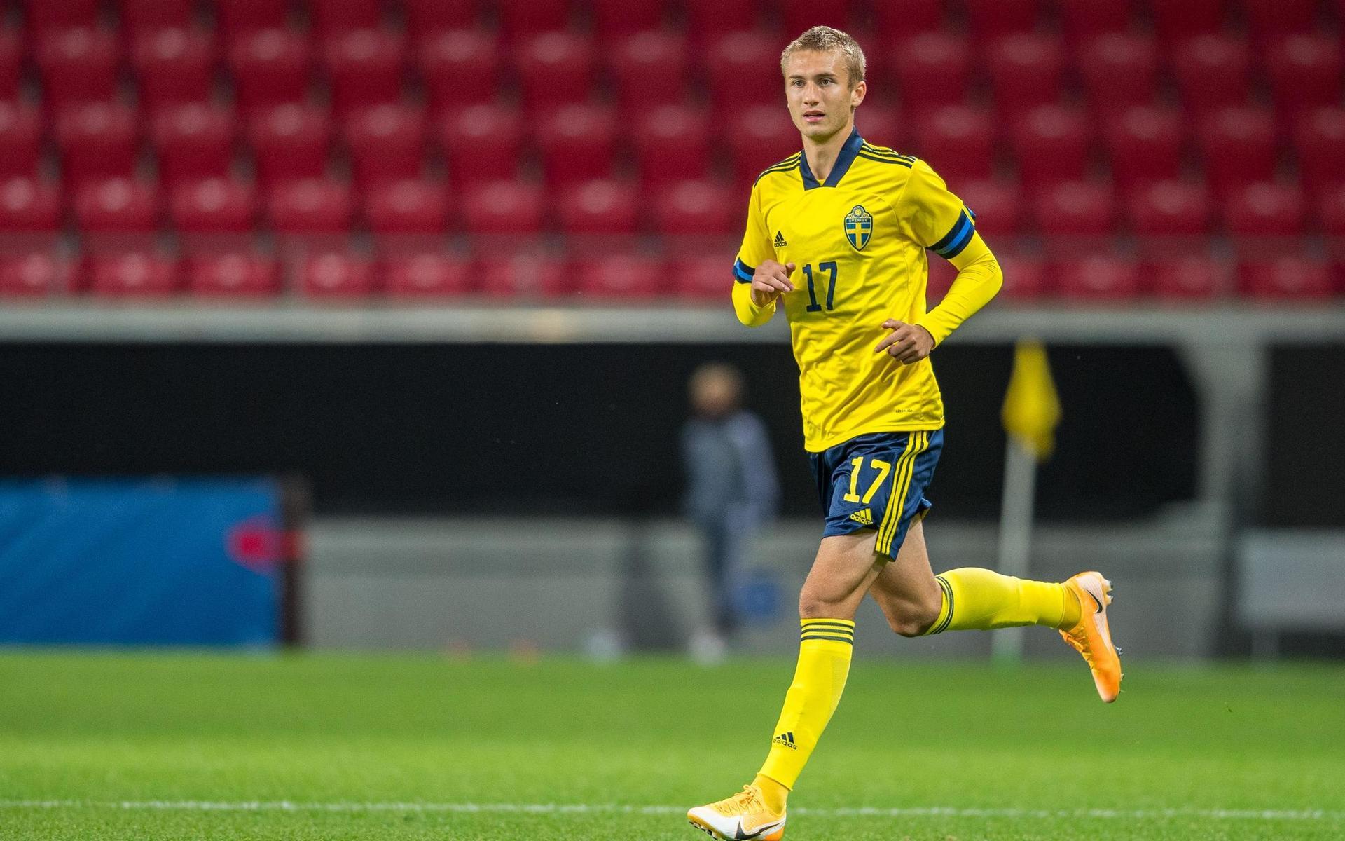 Nygren under senaste samlingen med det svenska U21-landslaget. 