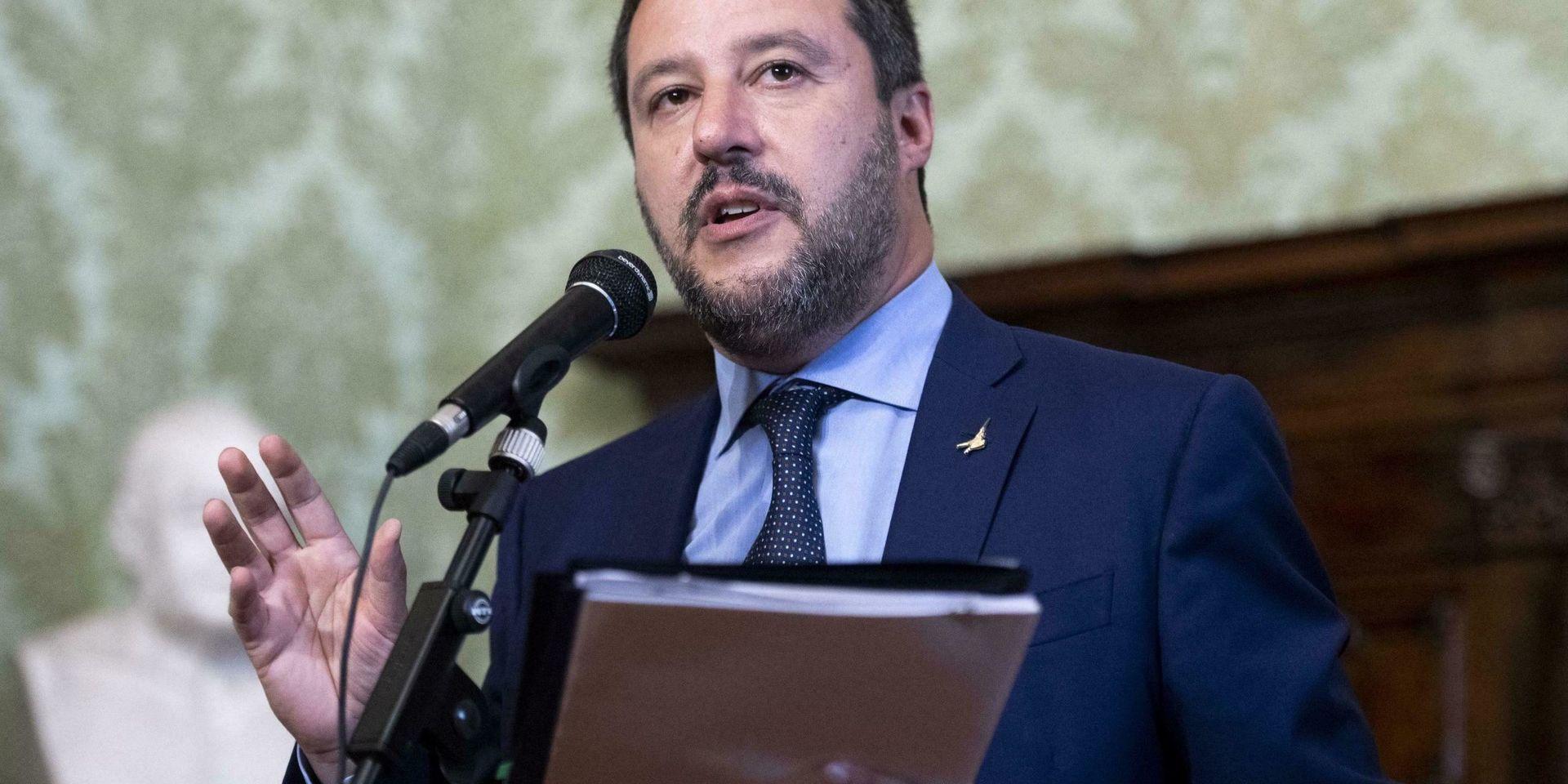 Italiens nya lag mot räddningsfartyg ses som en framgång för inrikesminister Matteo Salvini som leder det främlingsfientliga regeringspartiet Lega. Arkivbild.