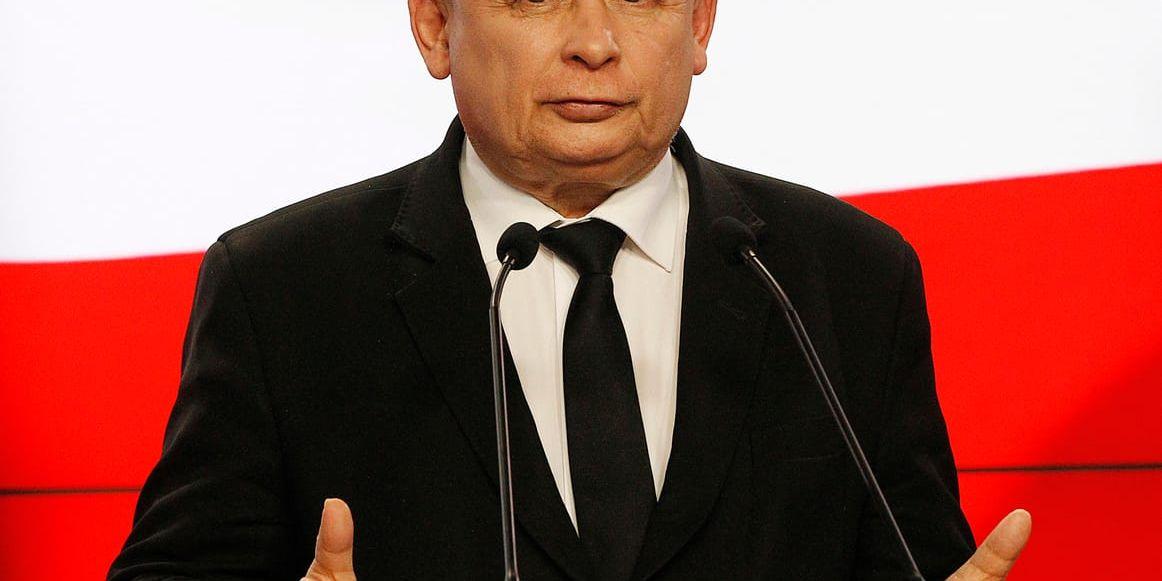 Ledaren för det polska regeringspartiet Lag och rättvisa (PIS), Jaroslaw Kaczynski. Arkivbild.