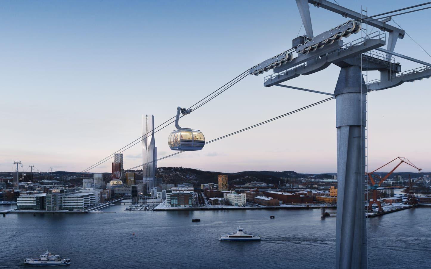 Till Göteborg 400-årsjubileum 2021 planeras det för en linbana mellan Järntorget och Wieselgrensplatsen. Nu stöttas projektet med 2,8 miljoner euro av EU. 