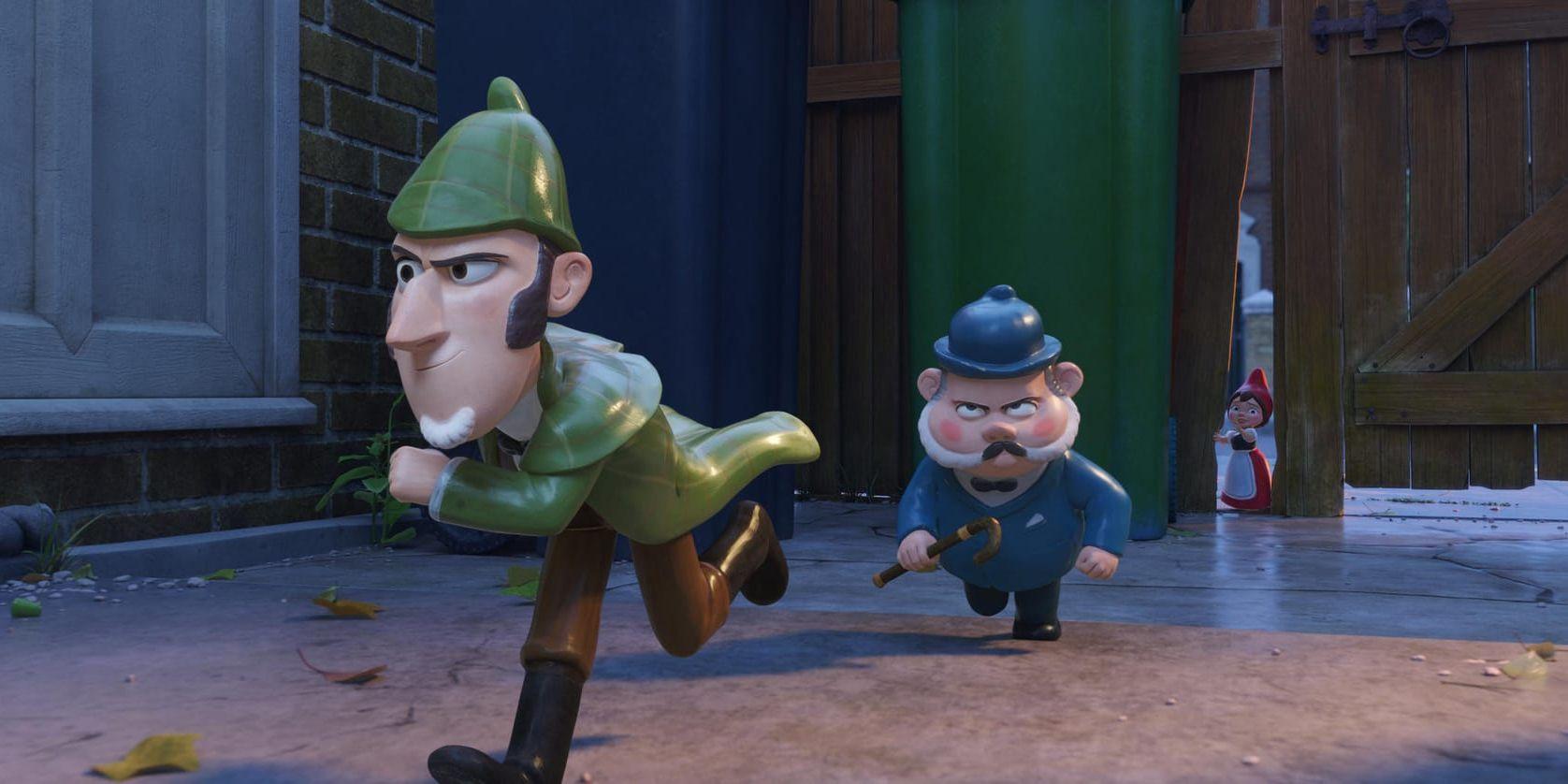 Den stingslige detektiven Sherlock Gnomes och hans hårt prövade partner Doktor Watson letar efter kidnappade trädgårdstomtar i ”Mästerdetektiven Sherlock Gnomes” - uppföljaren till ”Gnomeo och Julia”.