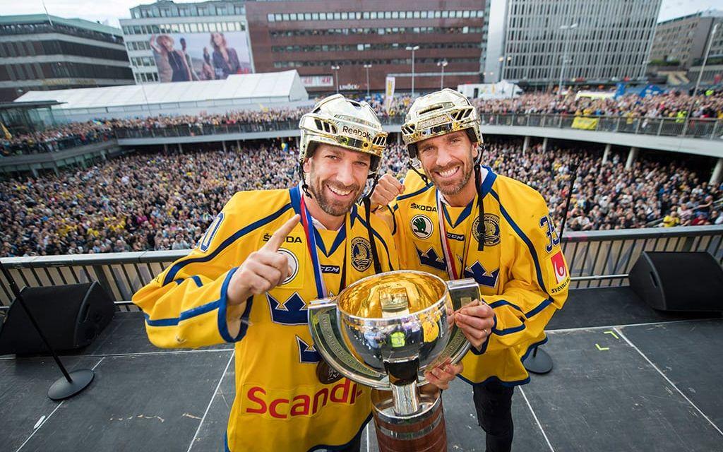 Tidigare i år tog brödraduon Joel och Henrik VM-guld tillsammans. Bild: Bildbyrån