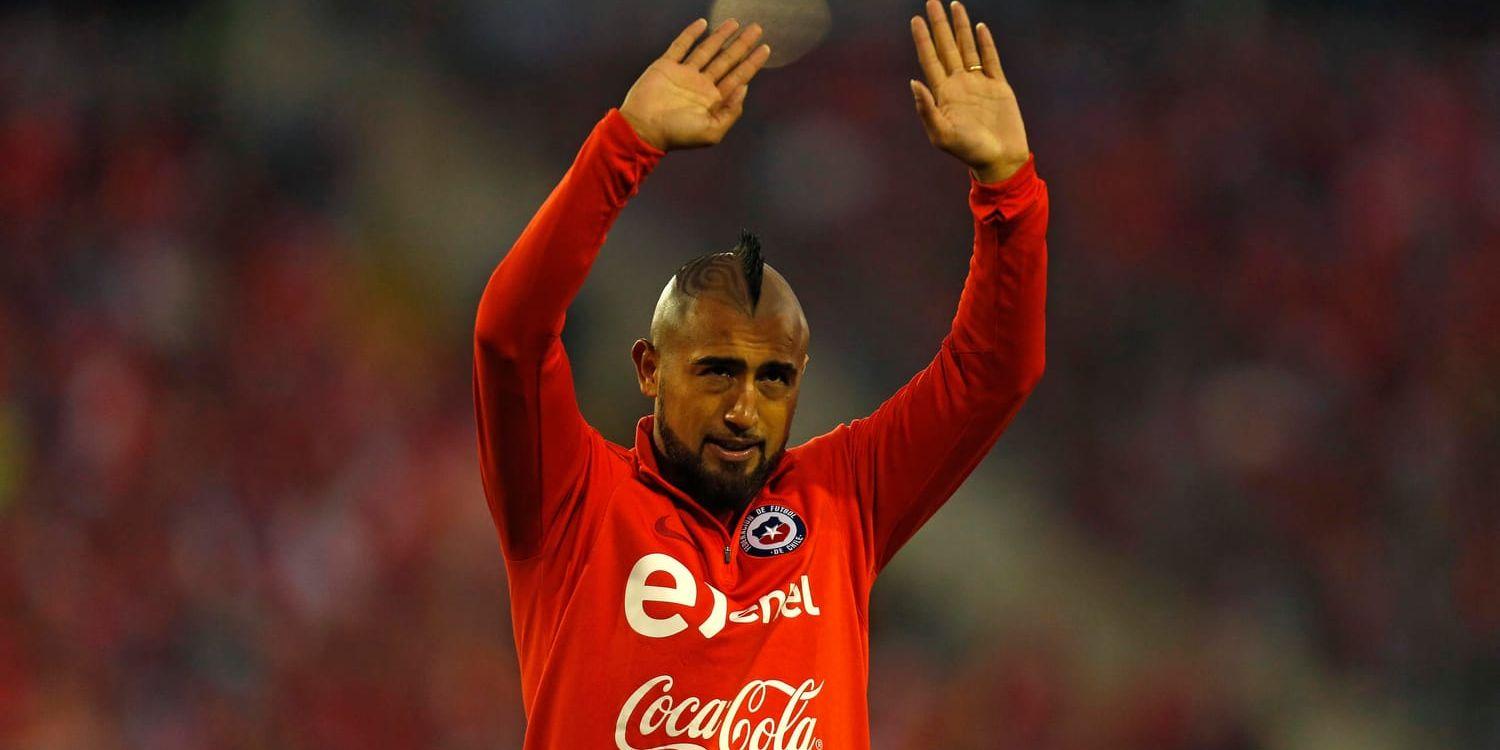 Arturo Vidal har spelat sin sista landskamp för Chile. Arkivbild.S