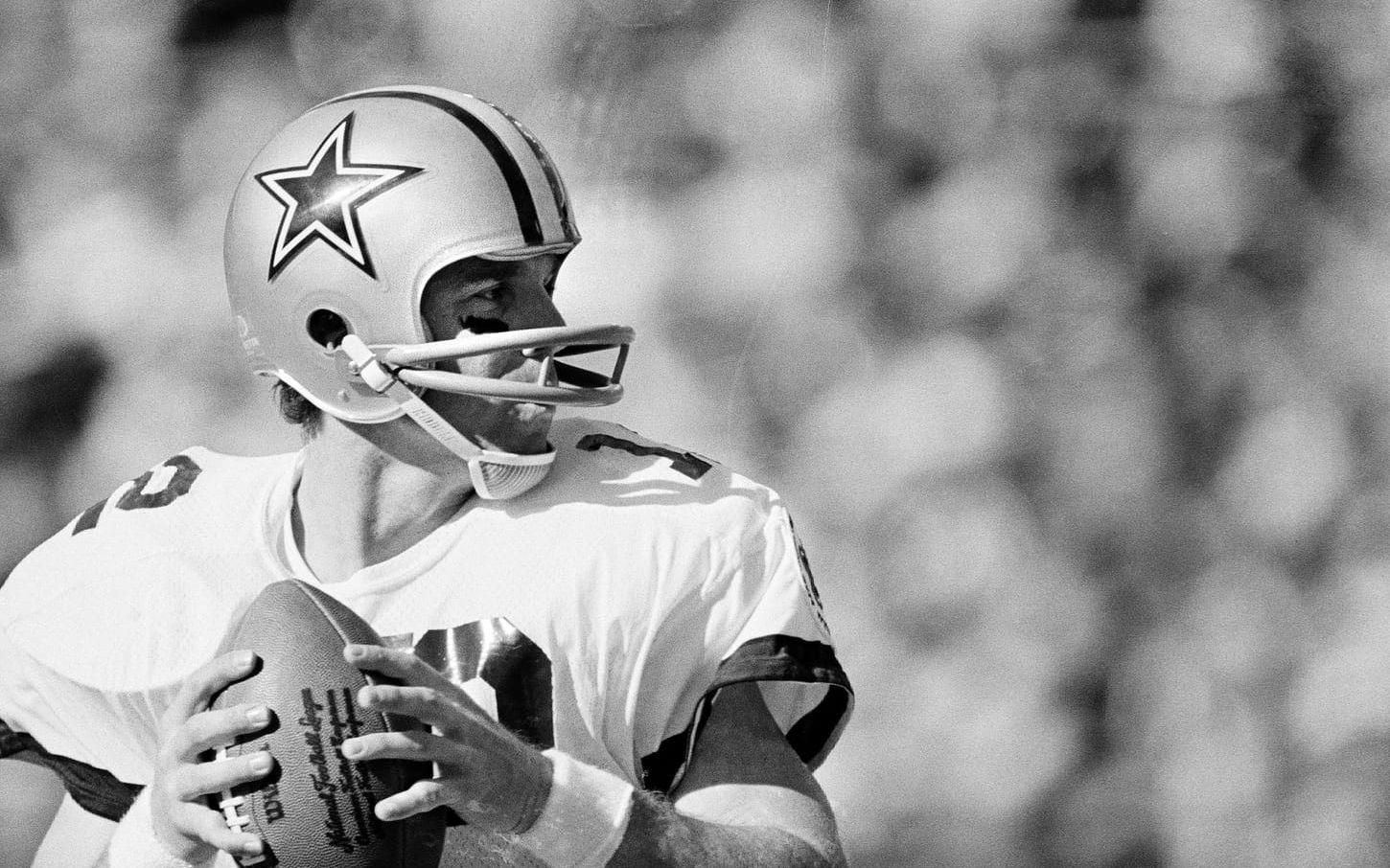 Roger Staubach vann superbowl två gånger med Dallas Cowboys och spelade tio säsonger med klubben. Han valdes i den tionde rundan 1964. Foto: TT