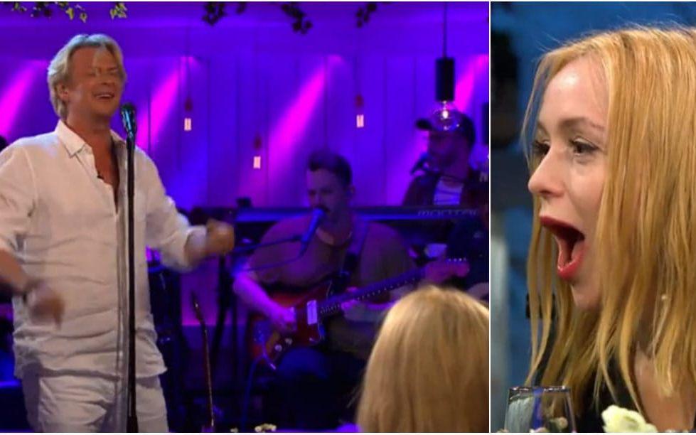 Tommy Nilsson ger järnet när han gör en cover på Lisa Ekdahls låt Ljudlöst salt. Bild: TV4