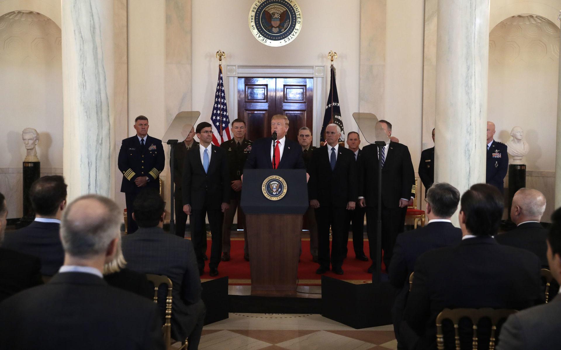 USA:s president Donald Trump håller ett anförande till nationen. 