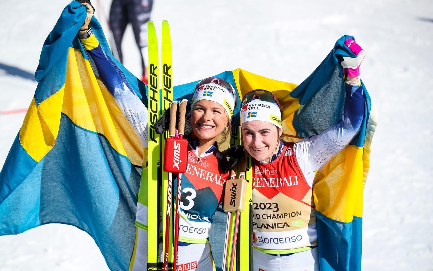 Frida Karlsson och Ebba Andersson skördade stora framgångar under VM. 