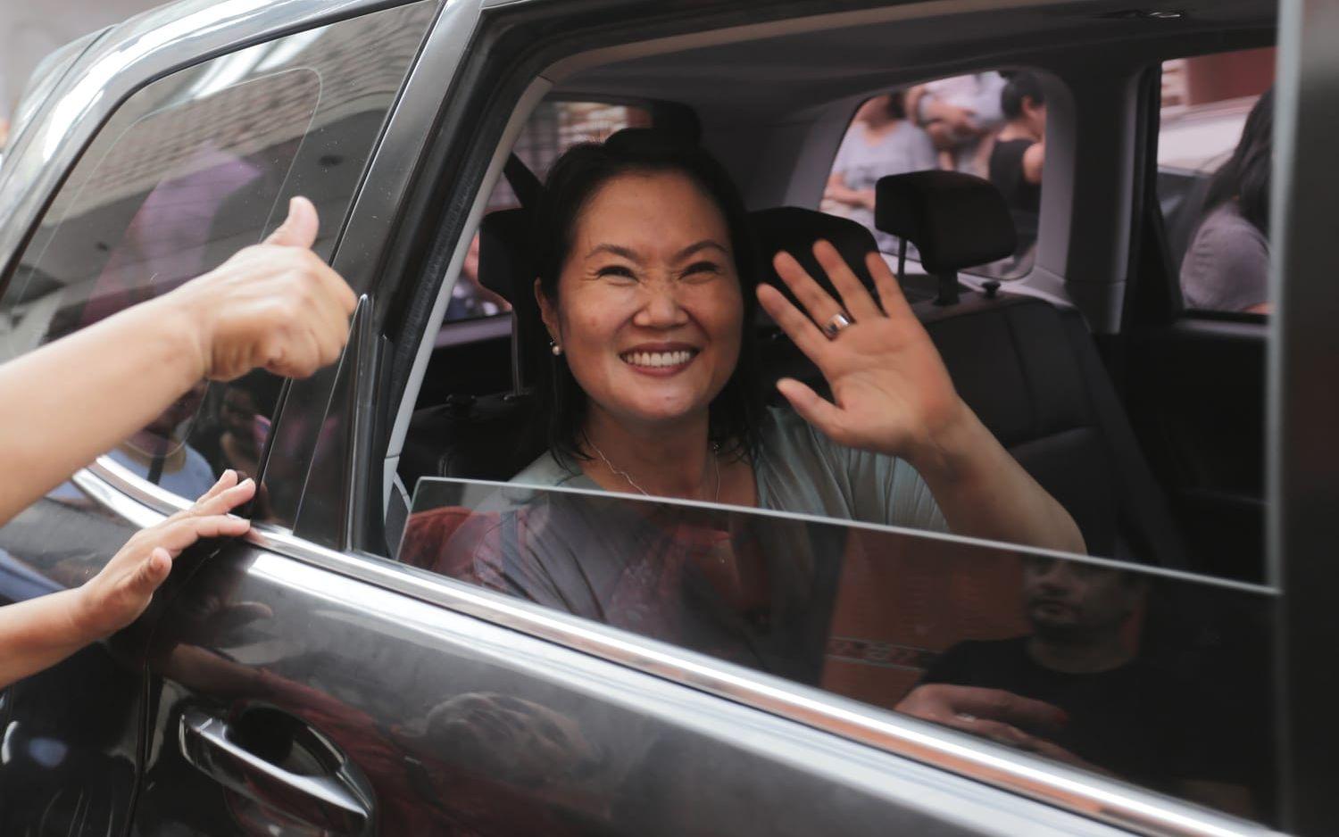 Presidentkandidaten Keiko Fujimori. Bild från april.